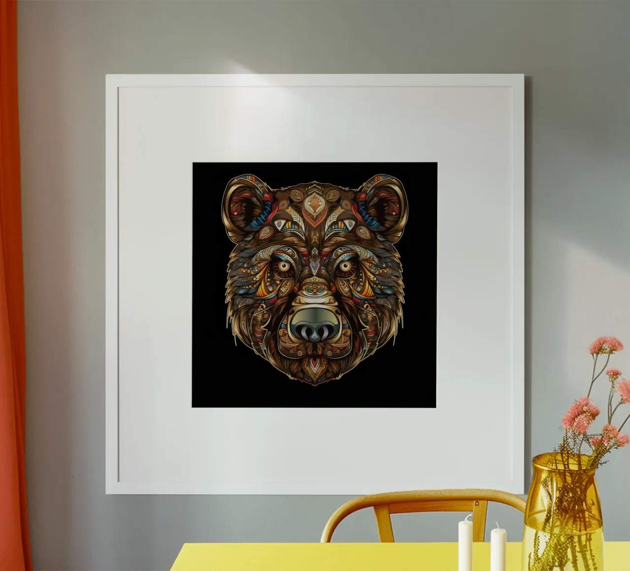 Tatoo Orso Marrone carta hahnemühle da Animal Portraits