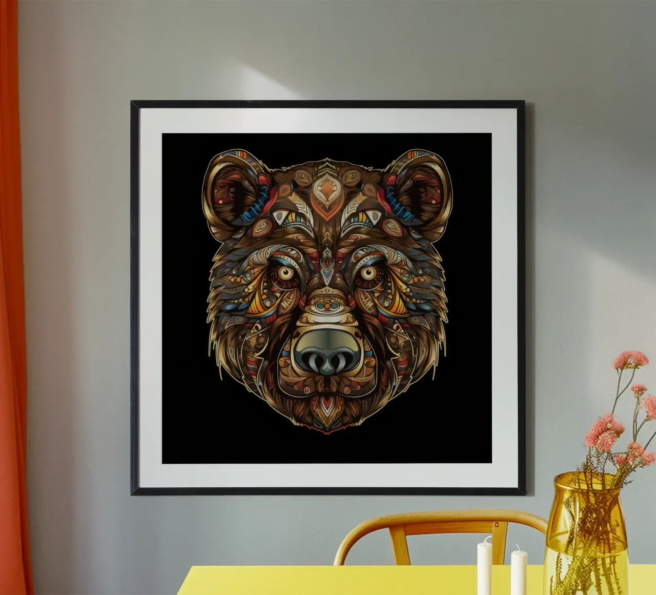 Tatoo Orso Marrone carta hahnemühle da Animal Portraits