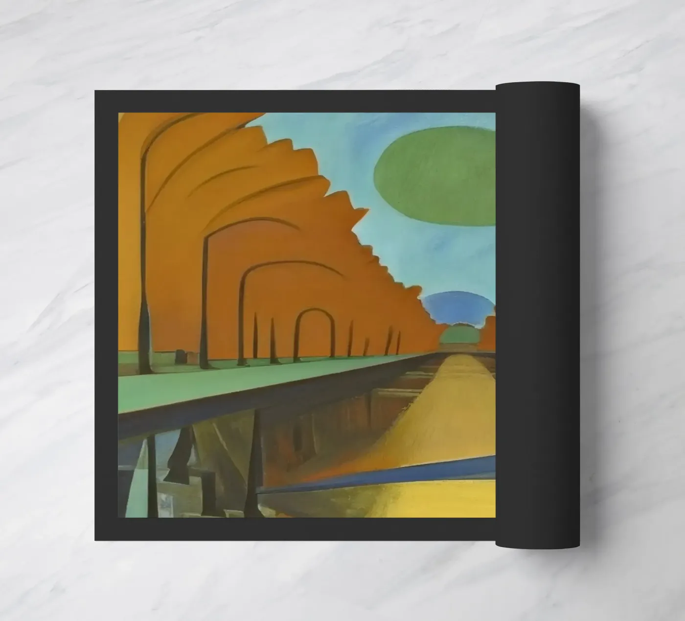 Sightseeing_Excursion_Kassel_3 doormat by Abstract Art by LK