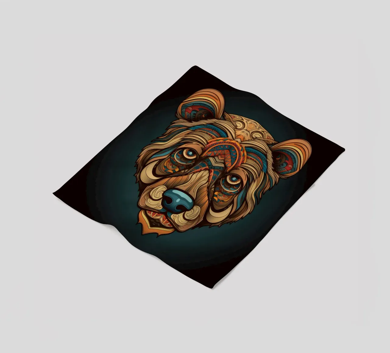 Tatoo Orso Marrone coperta in pile da Animal Portraits