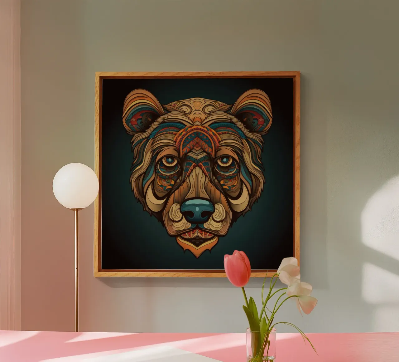 Tatoo Orso Marrone plexiglass da Animal Portraits