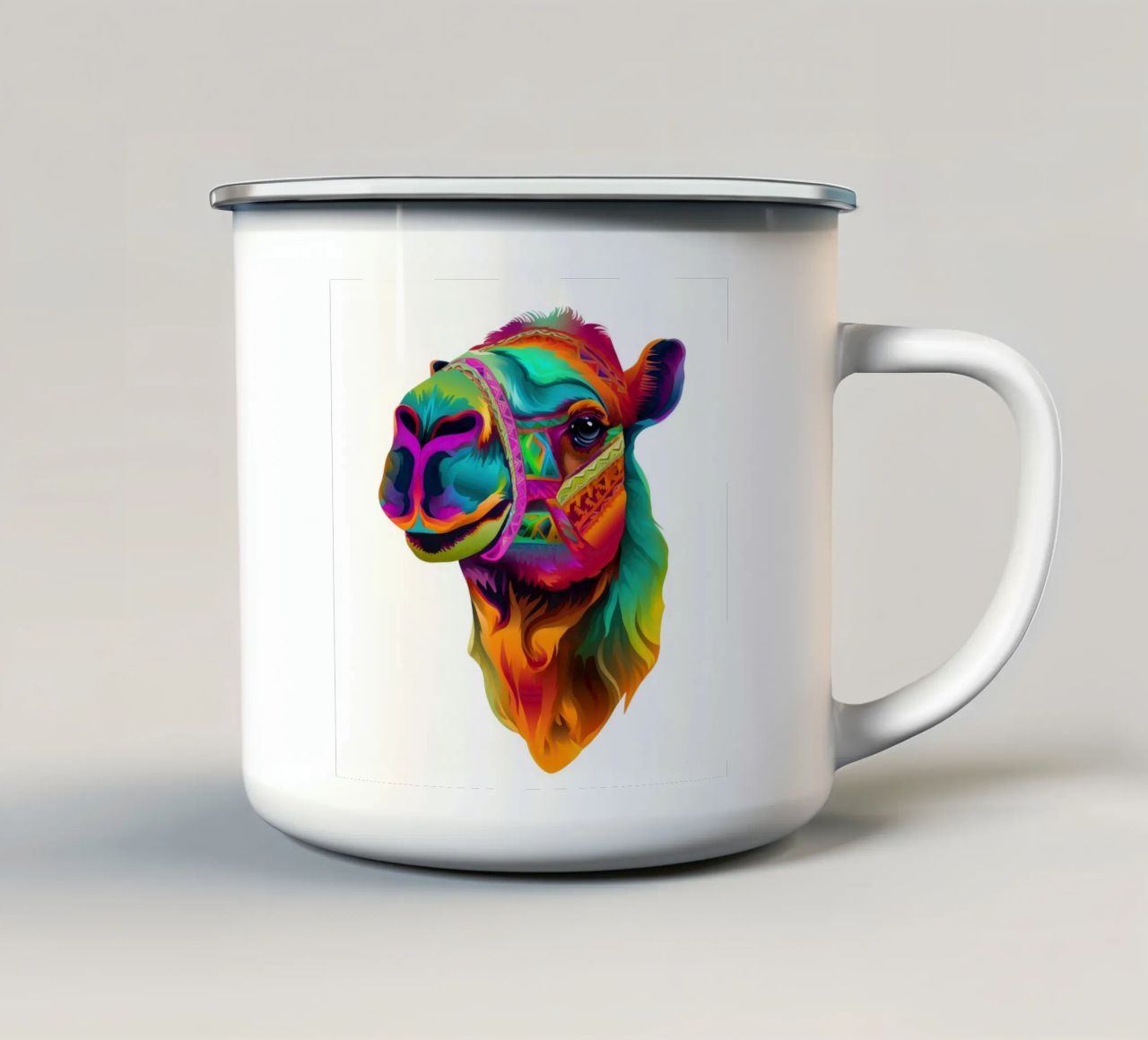 Tatoo Camel tazza in smalto da Animal Portraits