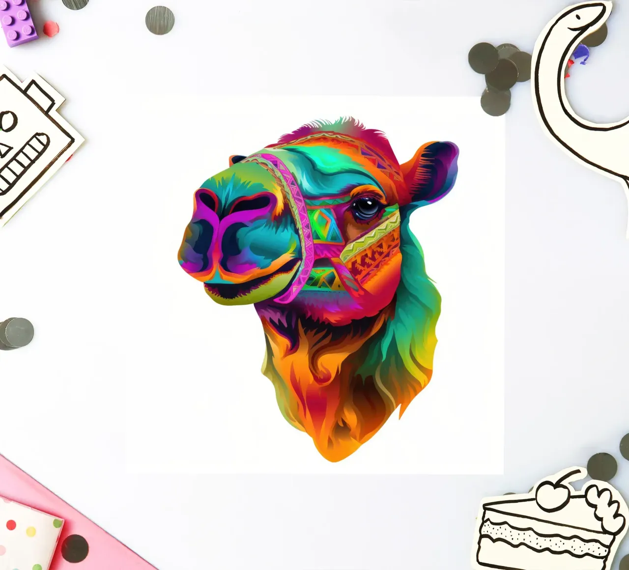 Tatoo Camel adesivo da Animal Portraits