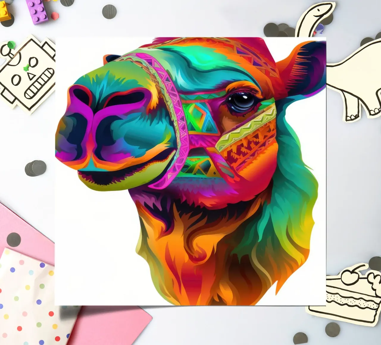 Tatoo Camel foglio adesivo da Animal Portraits