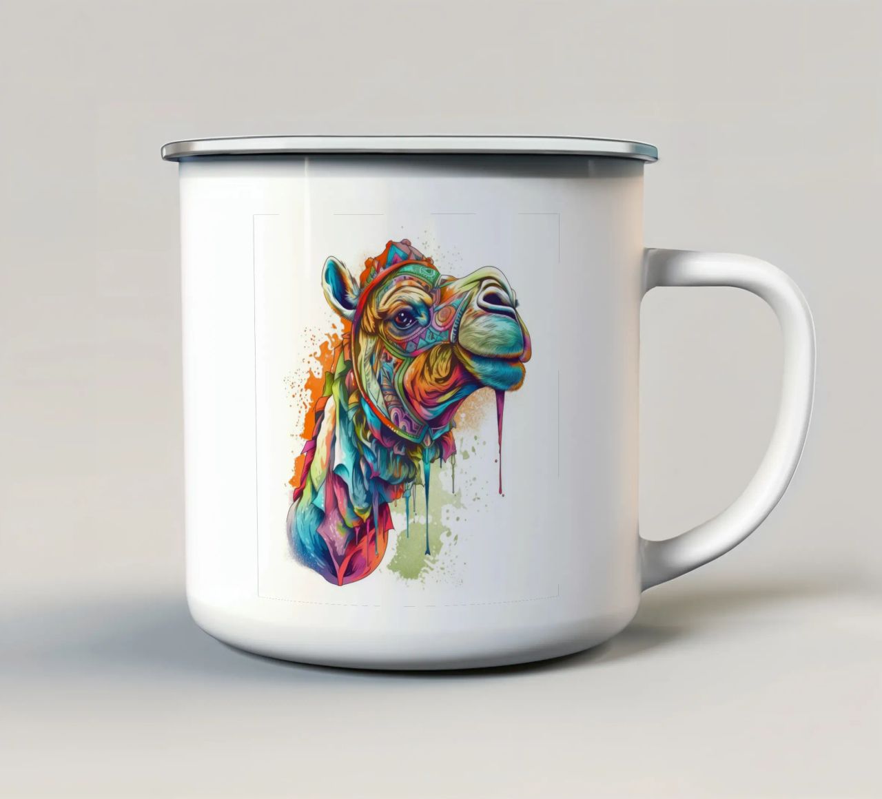 Tatoo Camel tazza in smalto da Animal Portraits