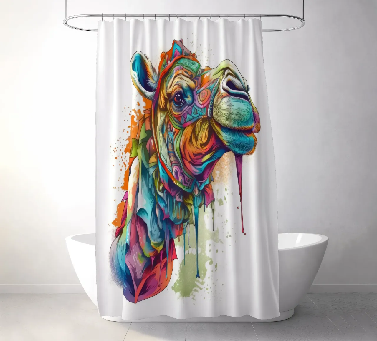 Tatoo Camel tenda da doccia da Animal Portraits