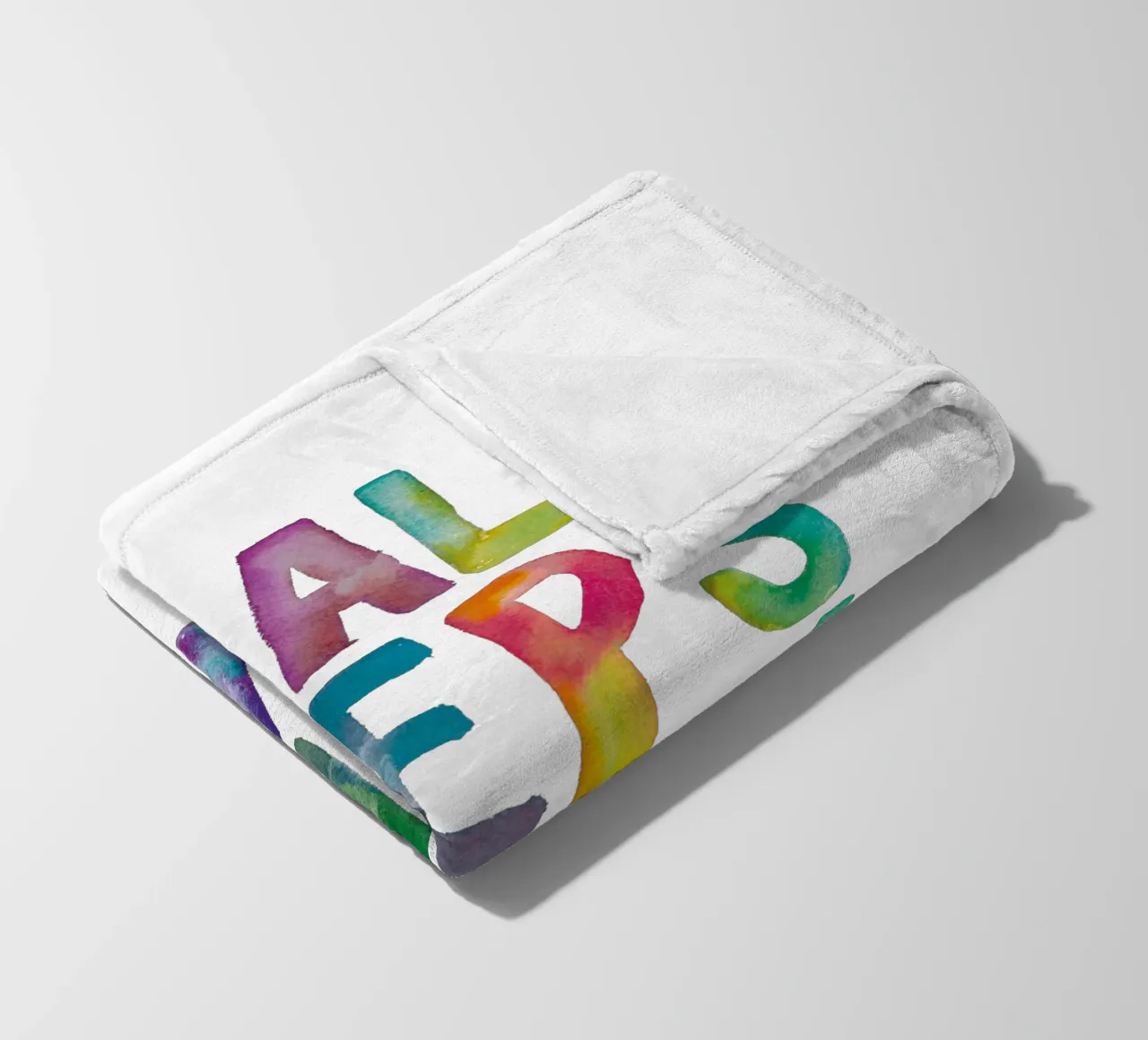 Small Steps Every Day Arc-en-ciel Unicorn Typographie Design plaid polaire de THE MOTIVATED TYPE