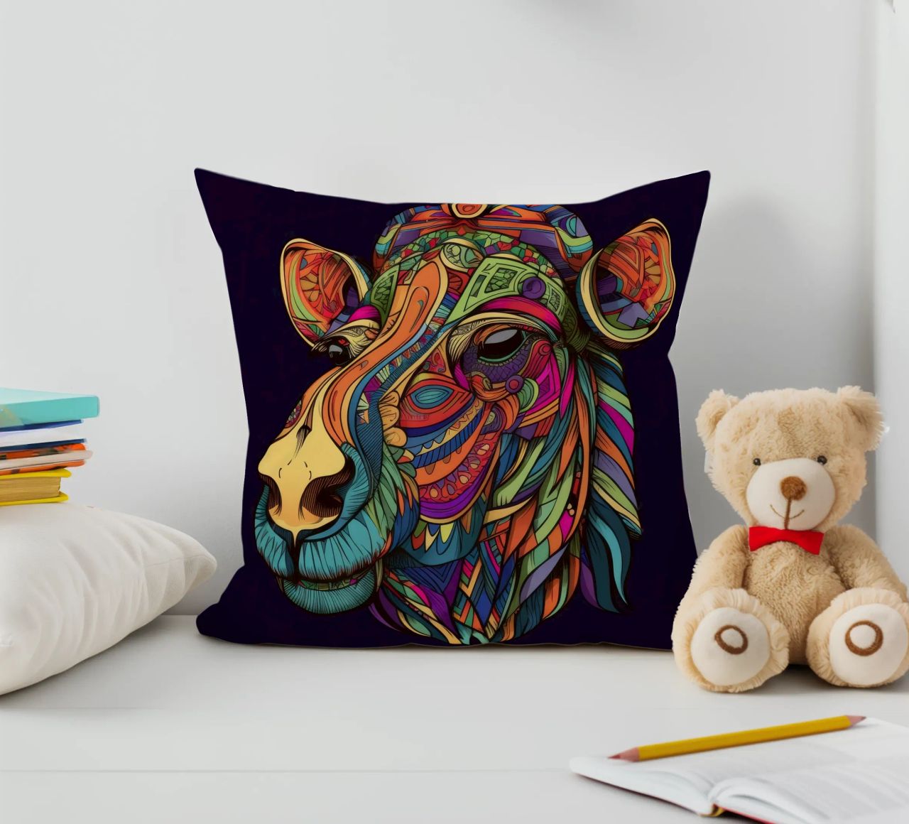 Tatoo Camel cuscino da Animal Portraits