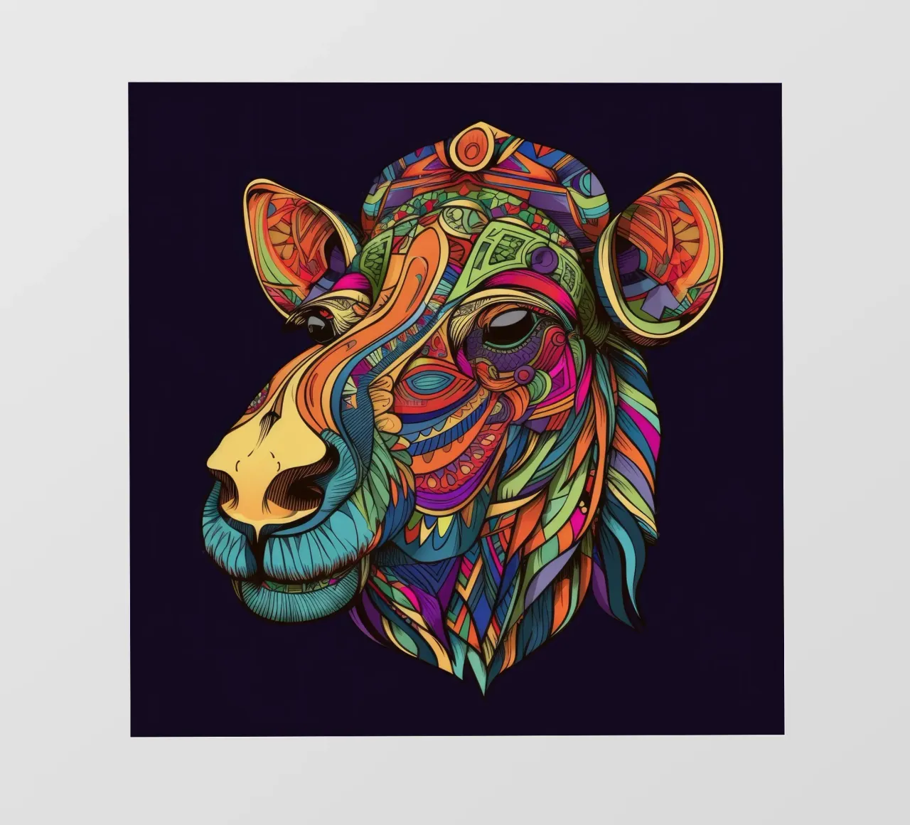 Tatoo Kamel Backlit Folie von Animal Portraits