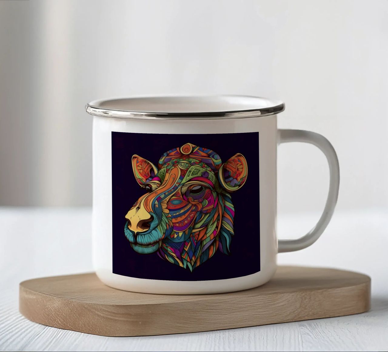 Tatoo Camel tazza in smalto da Animal Portraits