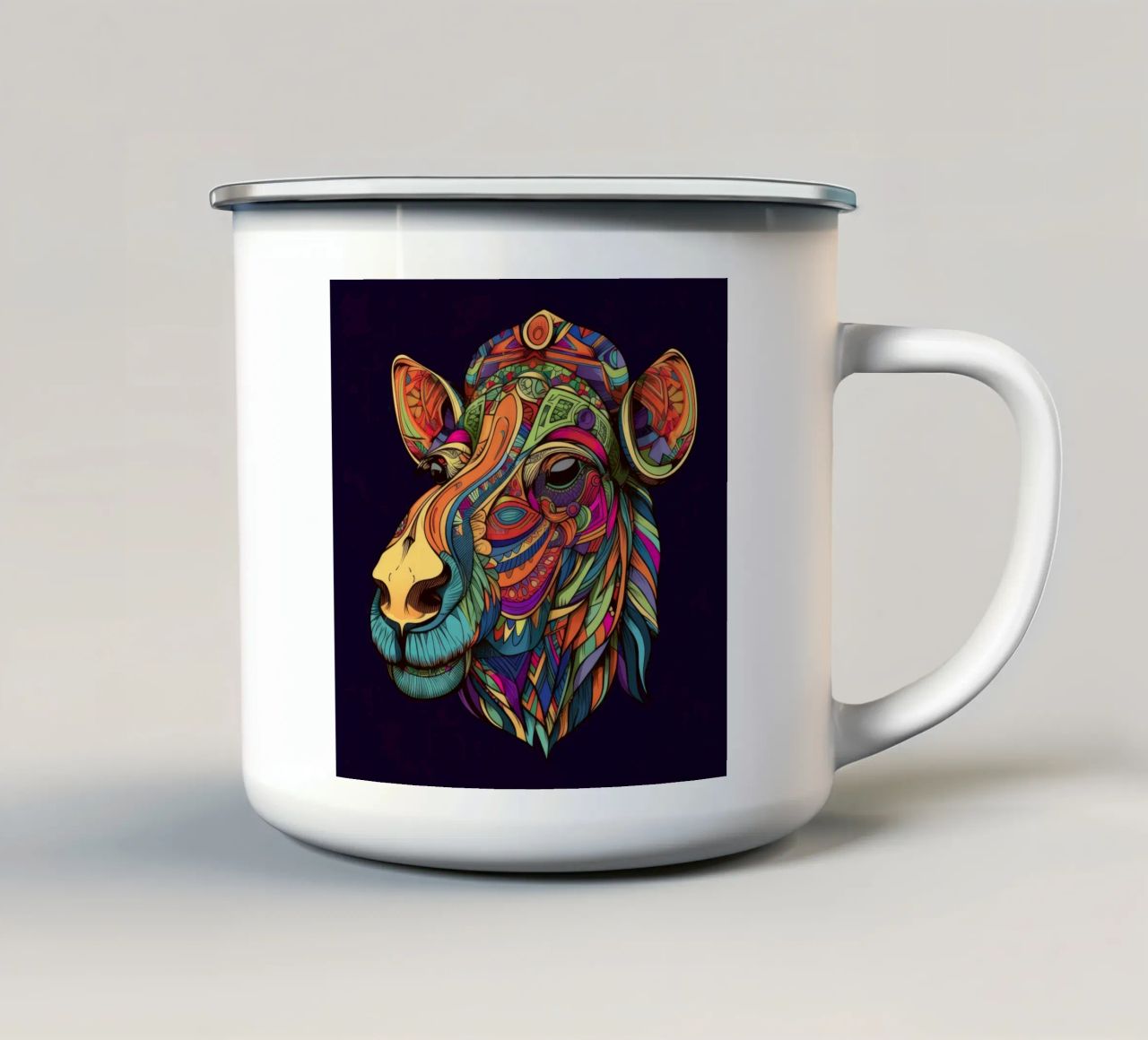 Tatoo Camel tazza in smalto da Animal Portraits
