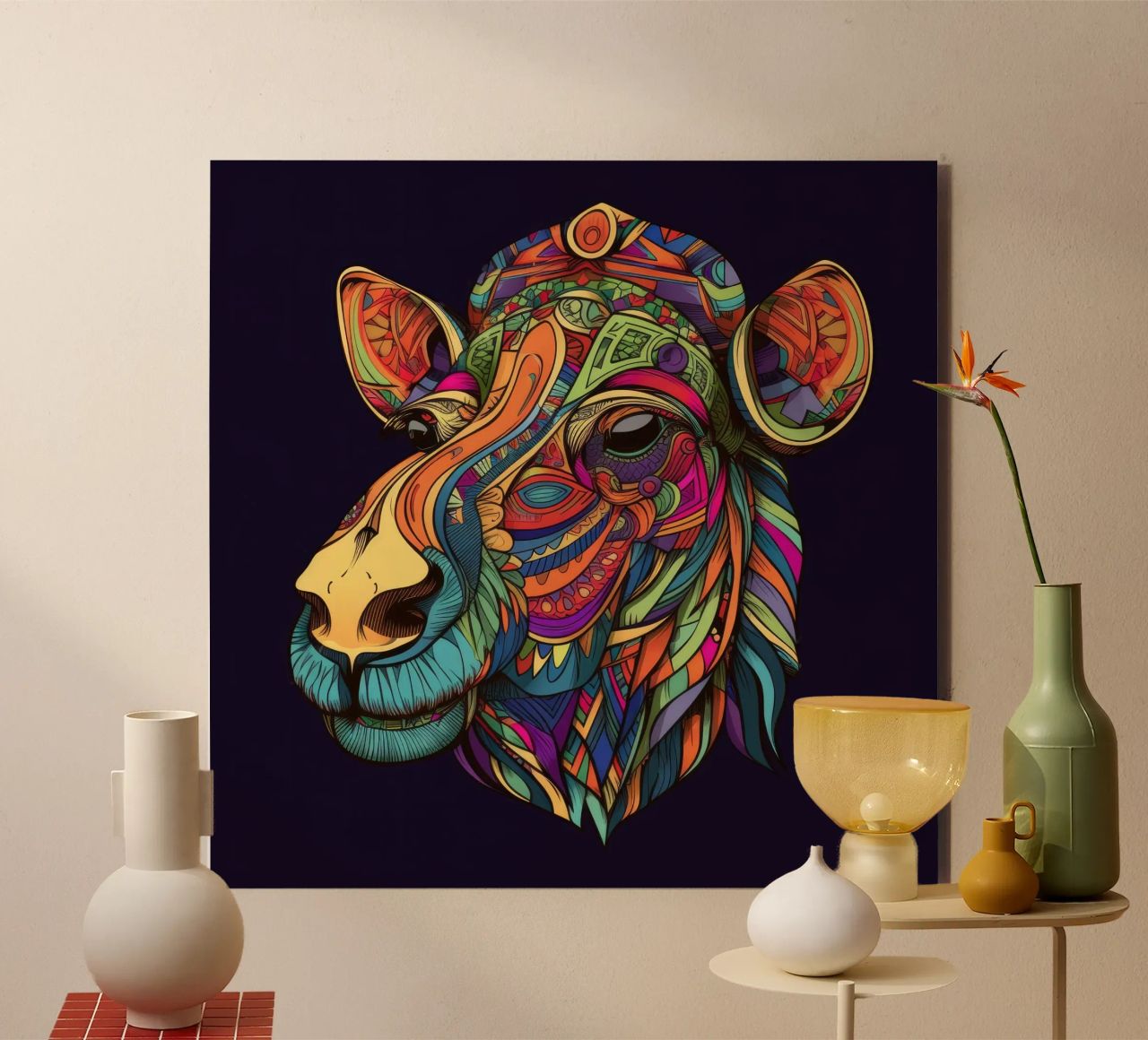 Tatoo Camel alluminio dibond da Animal Portraits