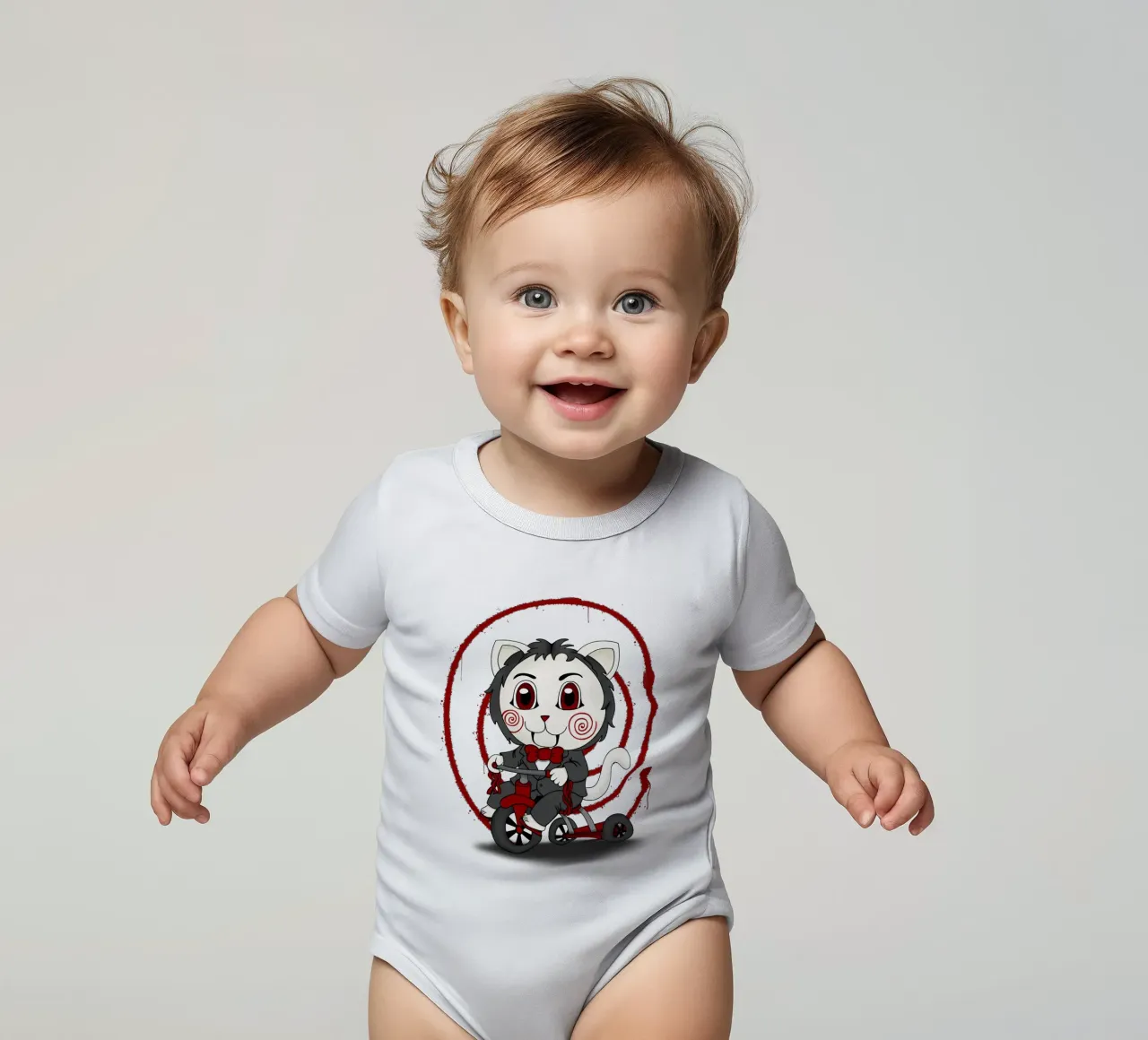 Kittysaw body neonato maniche corte da Loobs