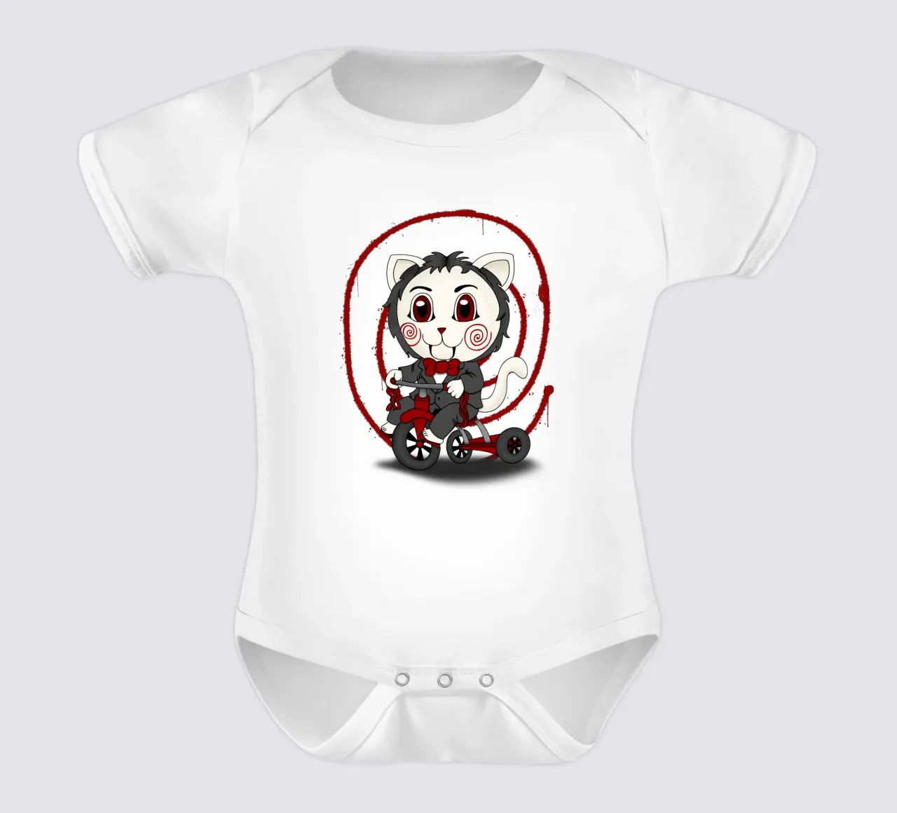 Kittysaw body neonato maniche corte da Loobs