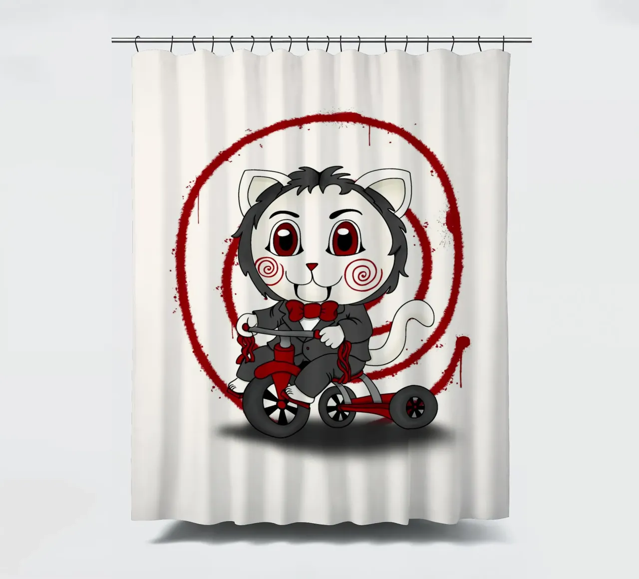 Kittysaw shower curtain by Loobs