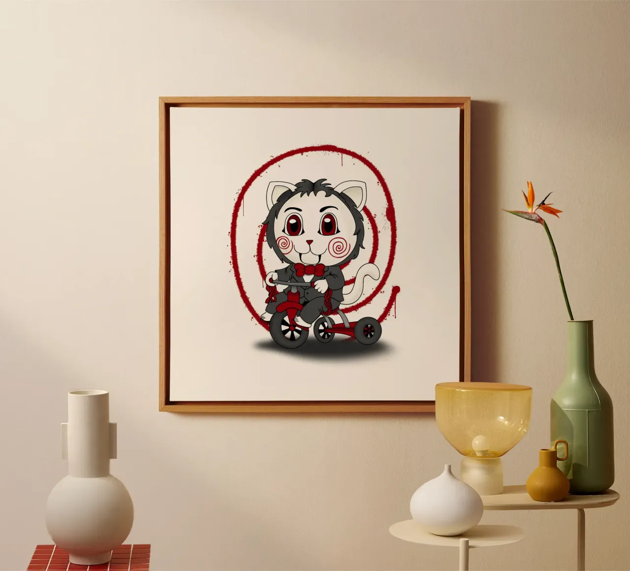 Kittysaw canvas met Baklijst van Loobs