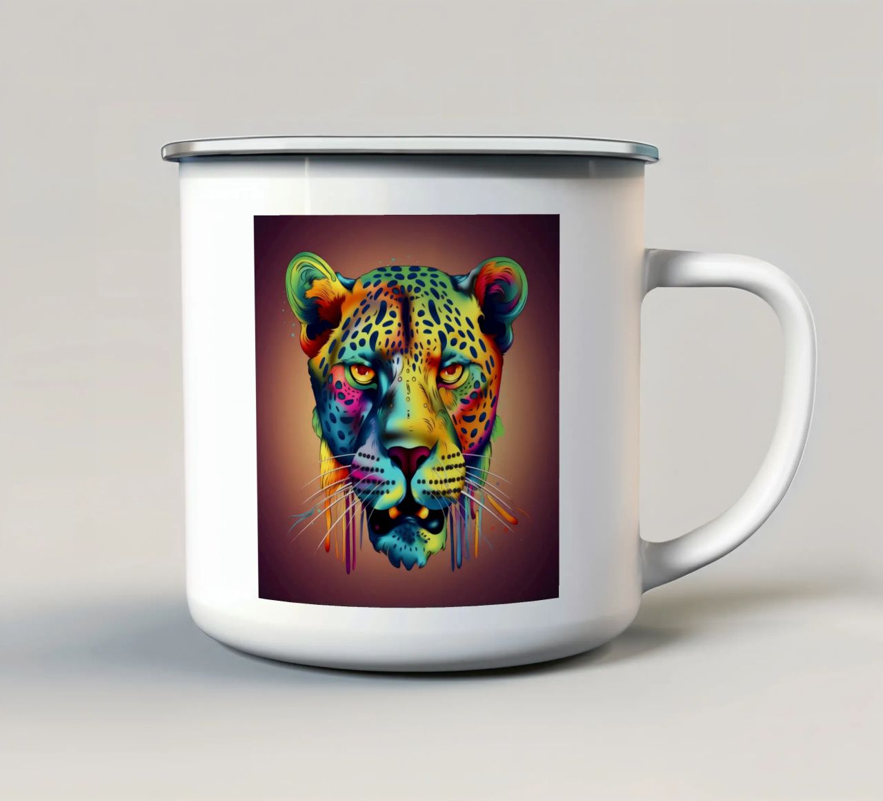 Tatoo Ghepardo tazza in smalto da Animal Portraits
