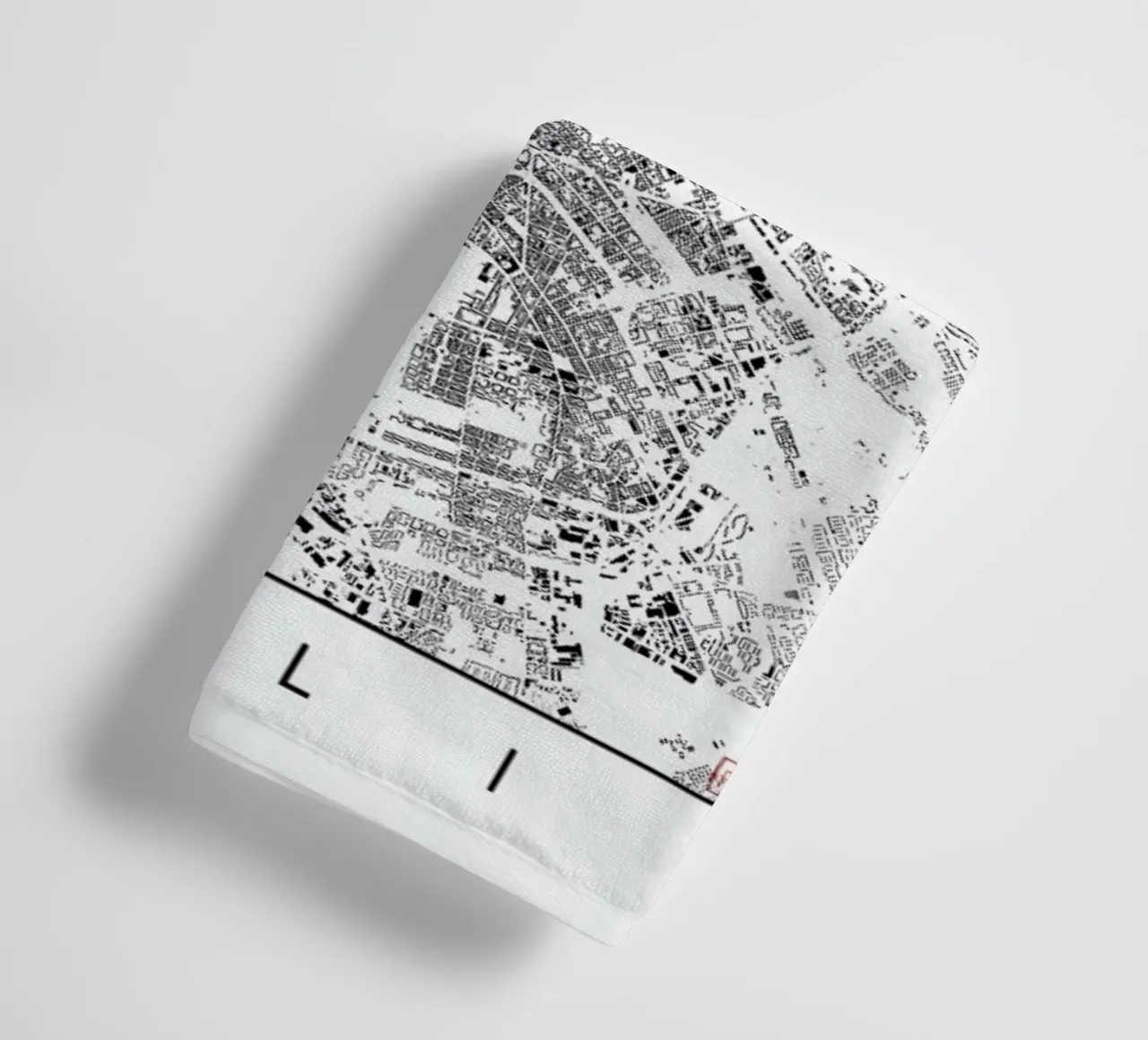 Berlin Map Schwarzplan asciugamano da bagno da Hubert Roguski
