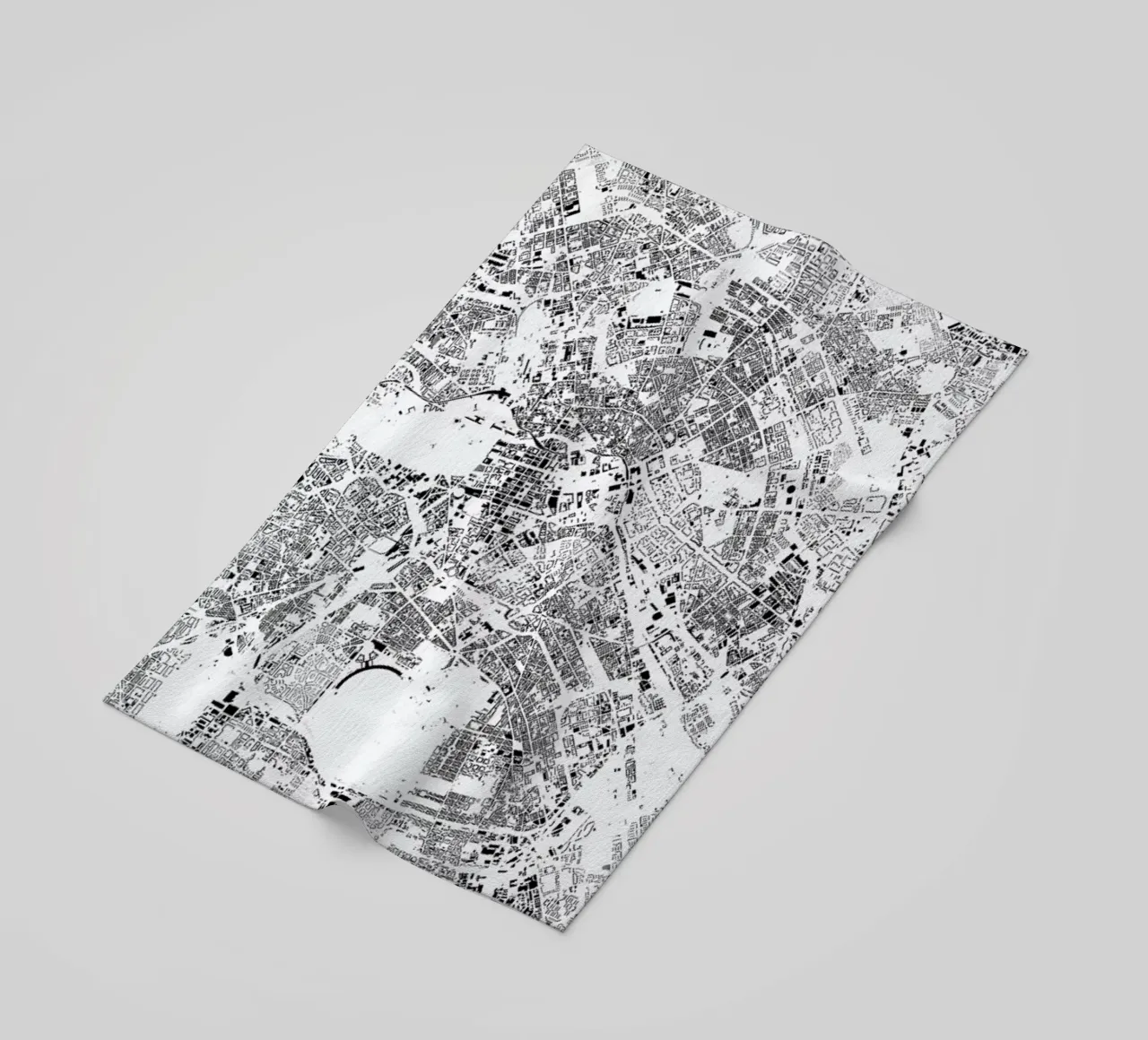 Berlin Map Schwarzplan telo mare da Hubert Roguski