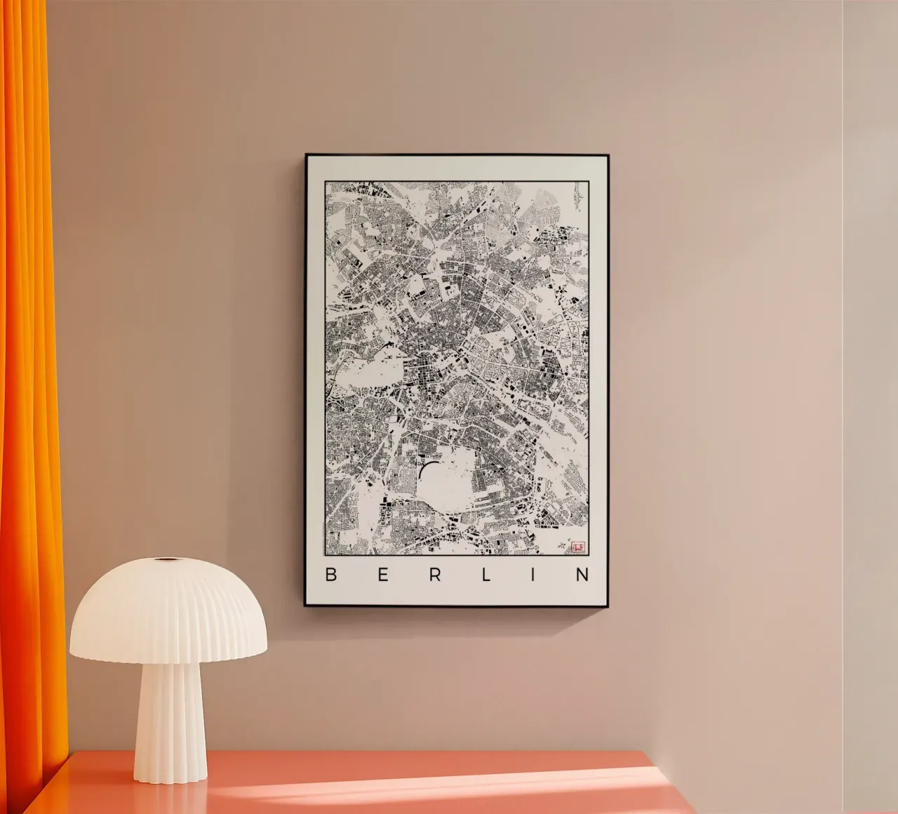 Berlin Map Schwarzplan plexiglass da Hubert Roguski