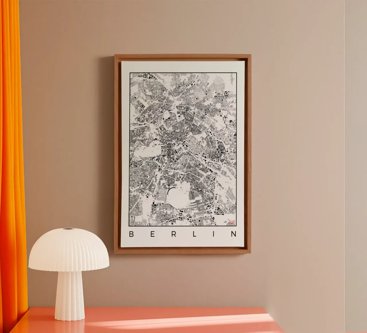 Berlin Map Schwarzplan tela da Hubert Roguski