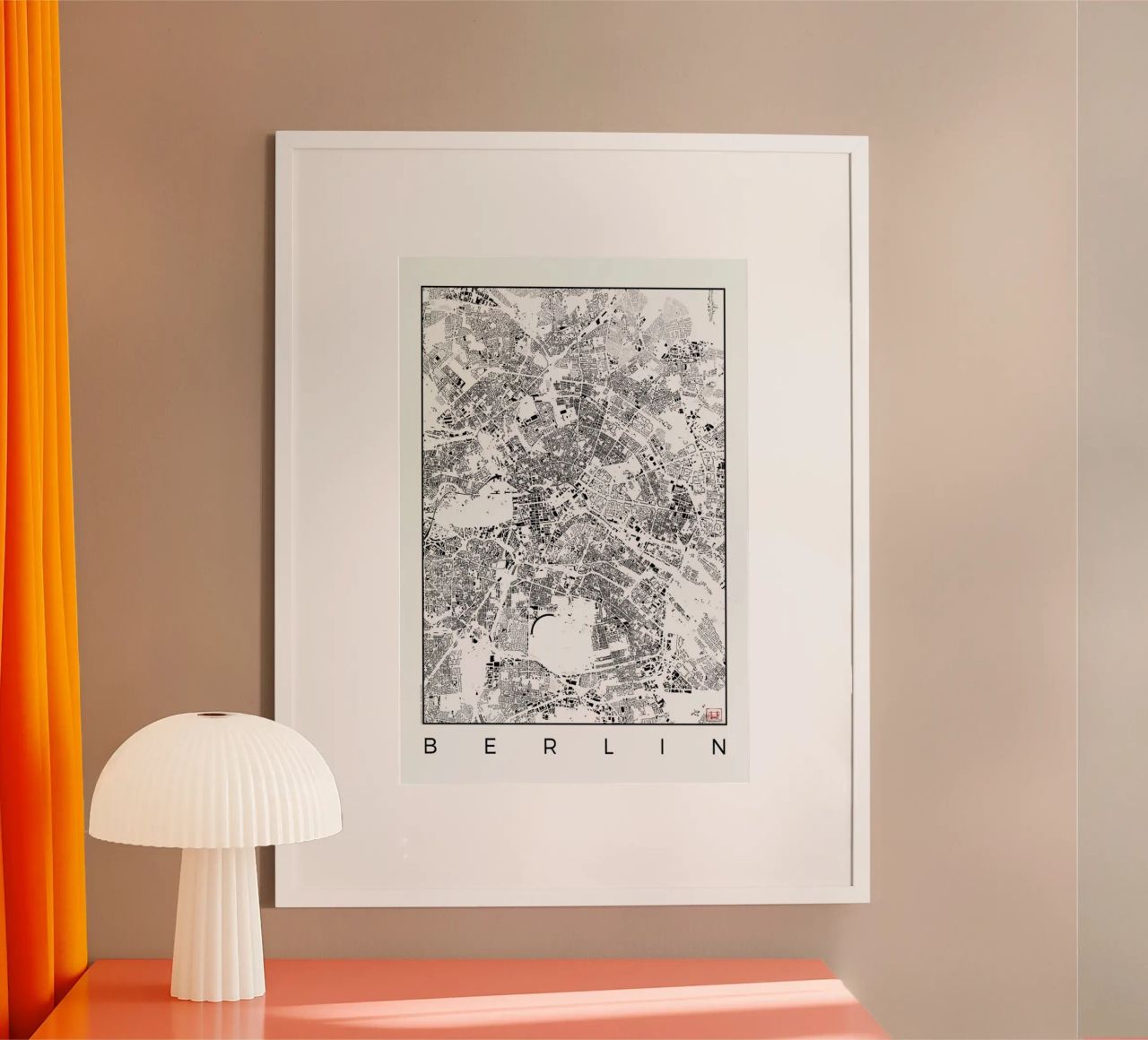 Berlin Map Schwarzplan Poster von Hubert Roguski