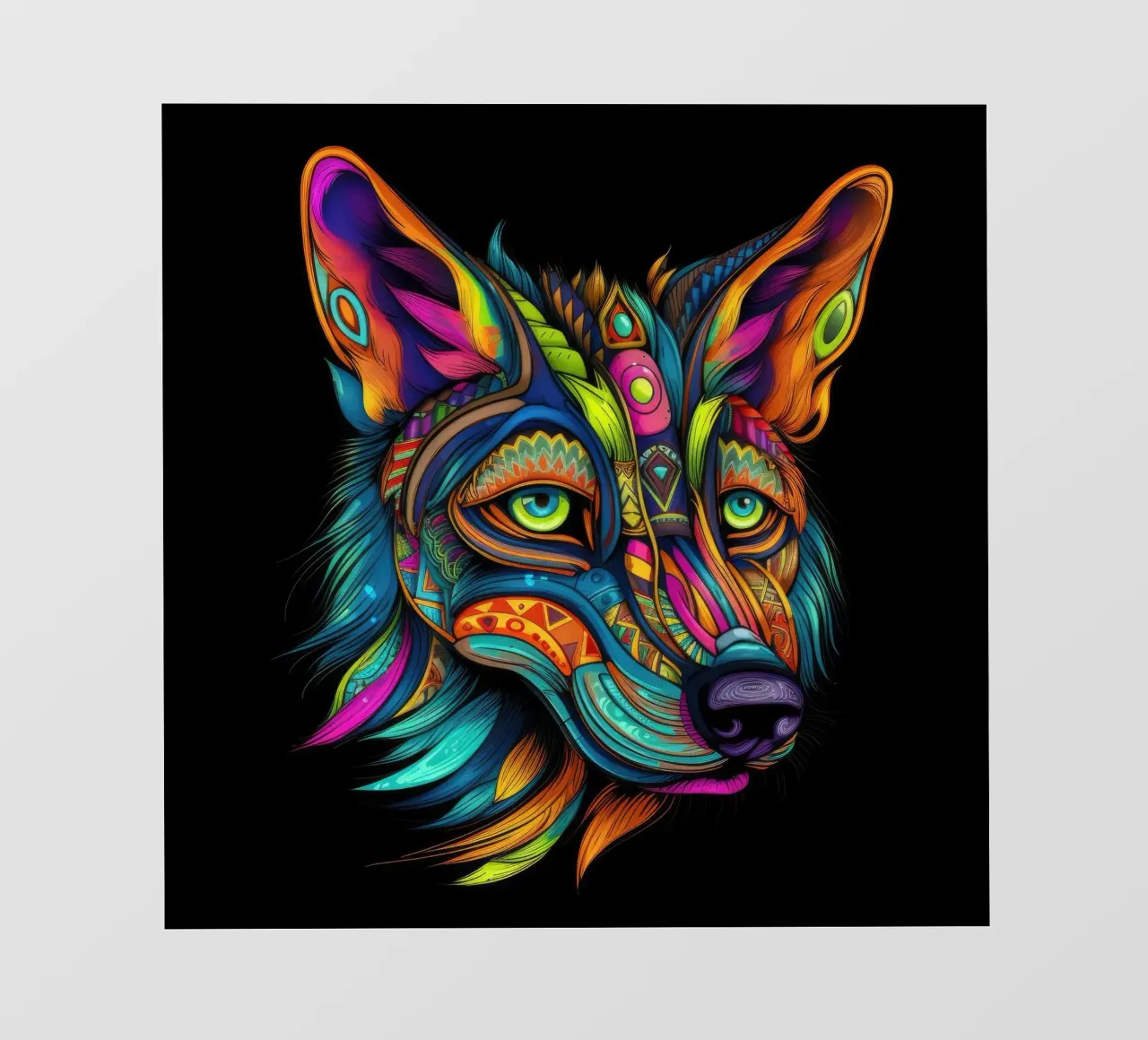 Tatoo Coyote pellicola backlit da Animal Portraits