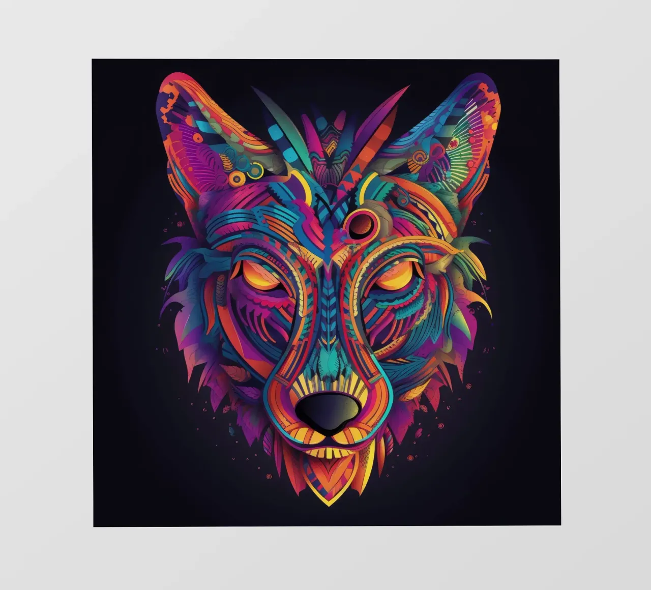 Tatoo Coyote pellicola backlit da Animal Portraits
