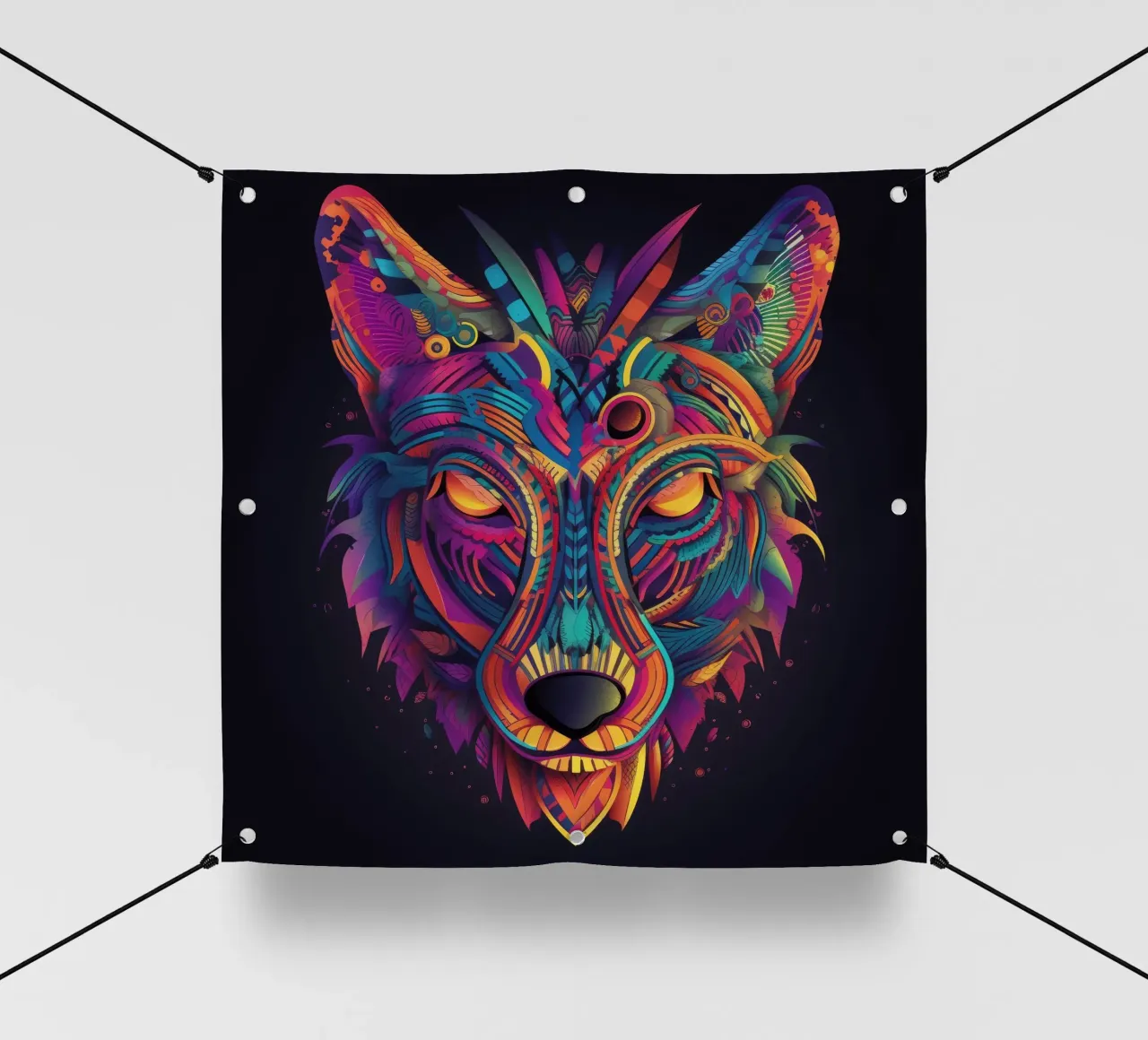 Tatoo Coyote telo in pvc da Animal Portraits