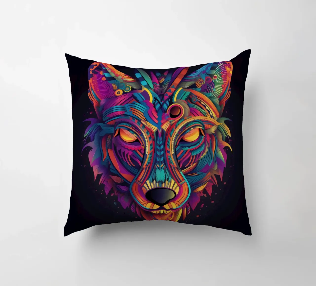 Tatoo Coyote cuscino da Animal Portraits