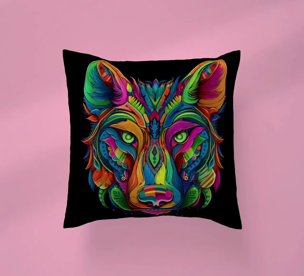 Tatoo Coyote cuscino da Animal Portraits