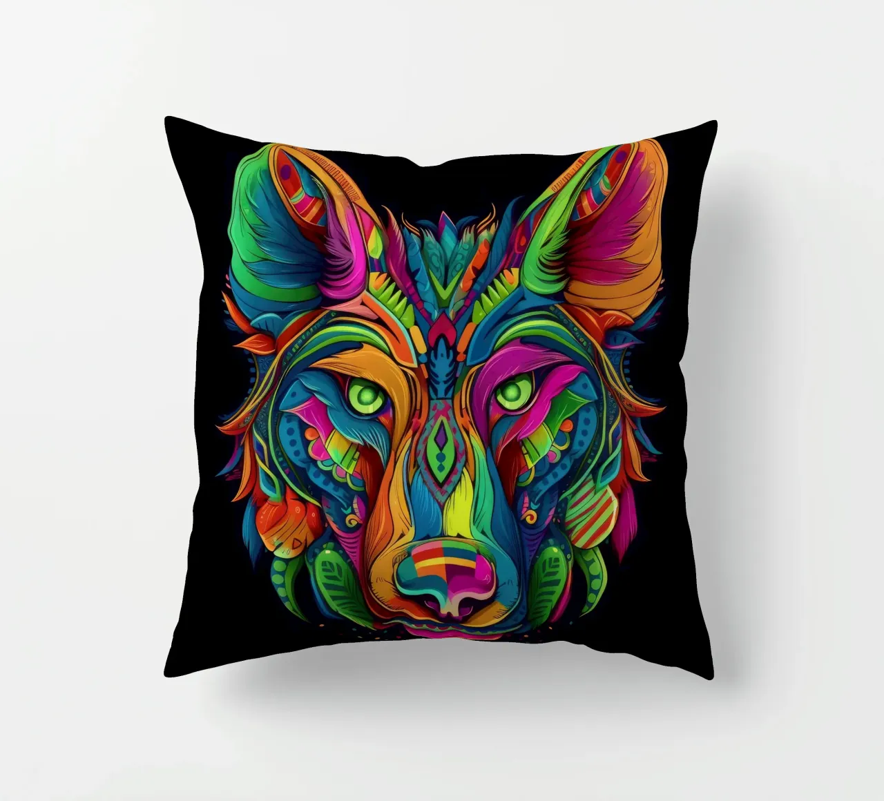Tatoo Coyote cuscino da Animal Portraits