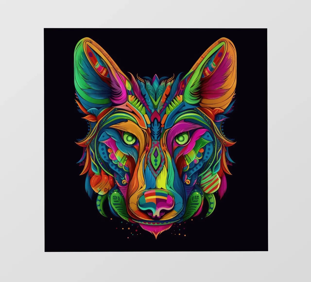 Tatoo Coyote pellicola backlit da Animal Portraits