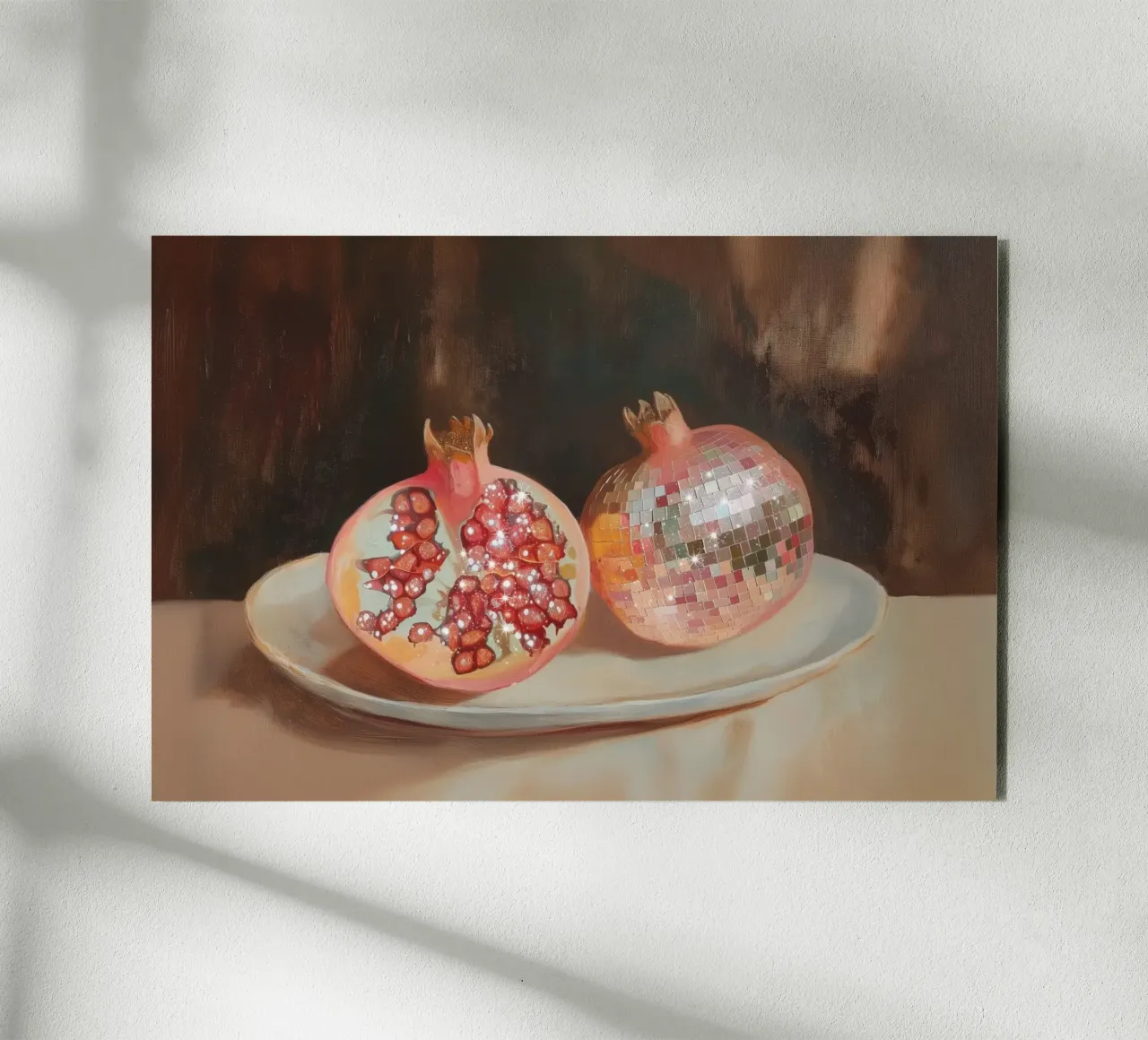 Disco Pomegranate Art alluminio dibond da Melloi Art Print