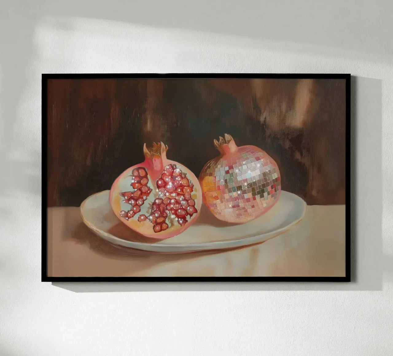 Granatapfel-Kunstscheibe Hahnemühle von Melloi Art Print