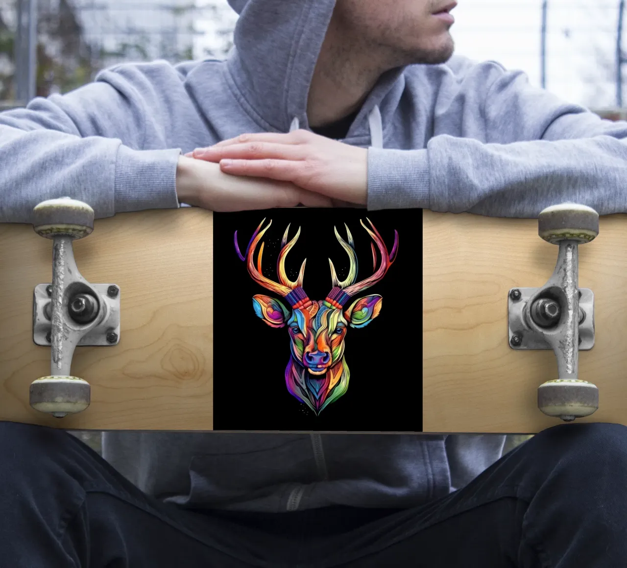 Tatoo Deer sticker by Animal Portraits
