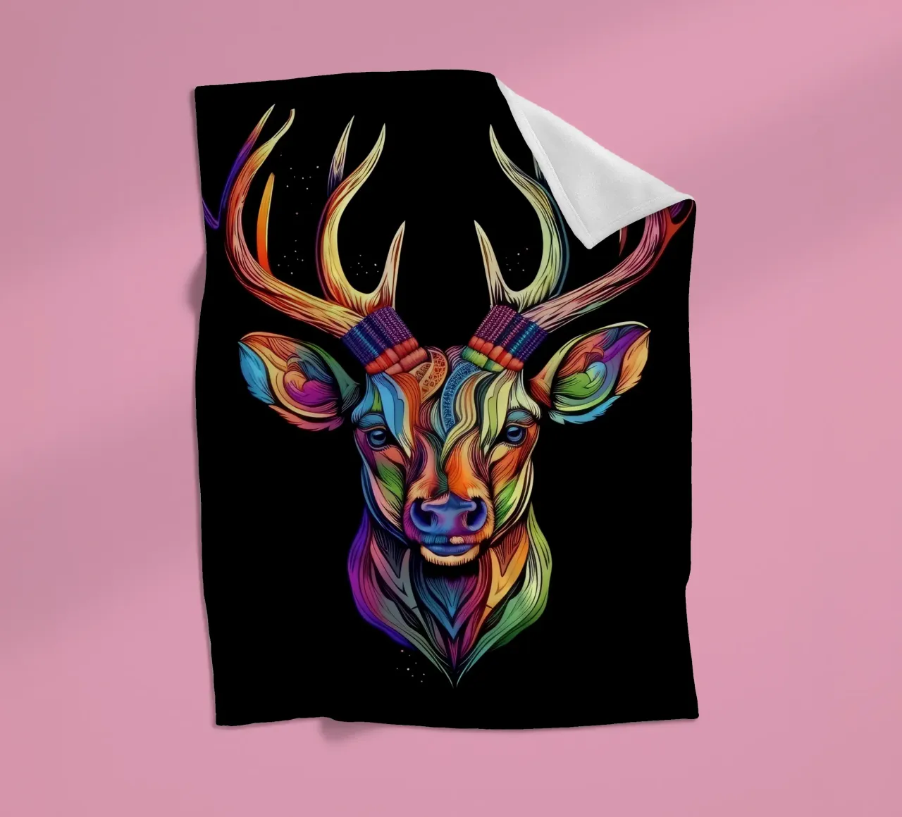 Cervo Tatoo coperta in pile da Animal Portraits