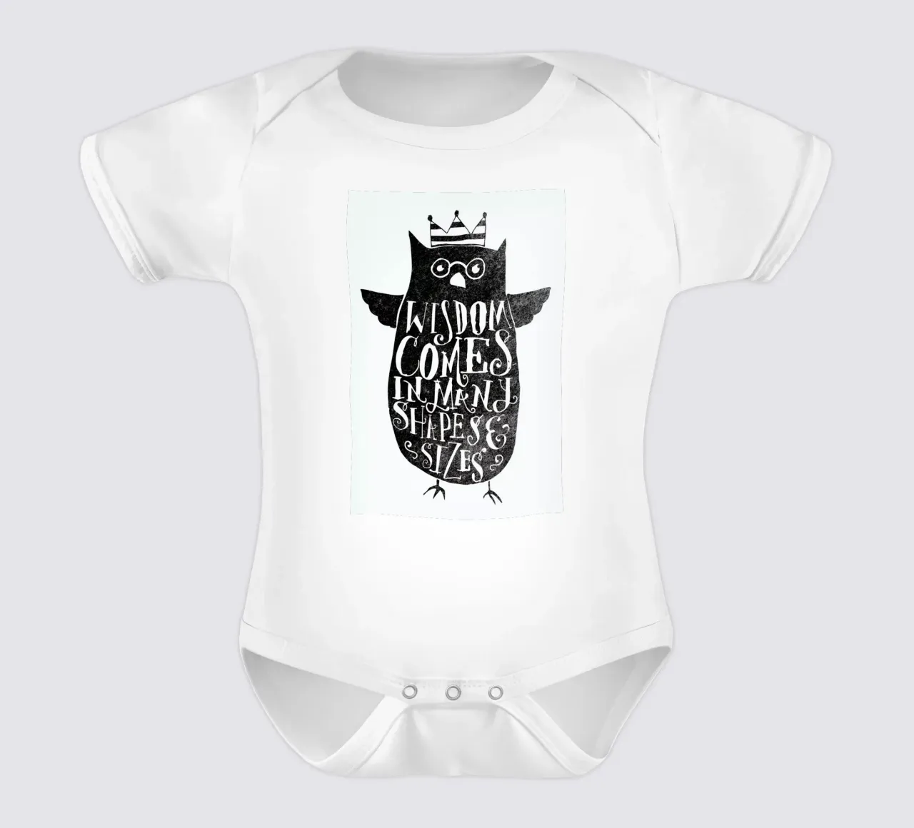 wisdom comes in many shapes and sizes body neonato maniche corte da Matthew Taylor Wilson