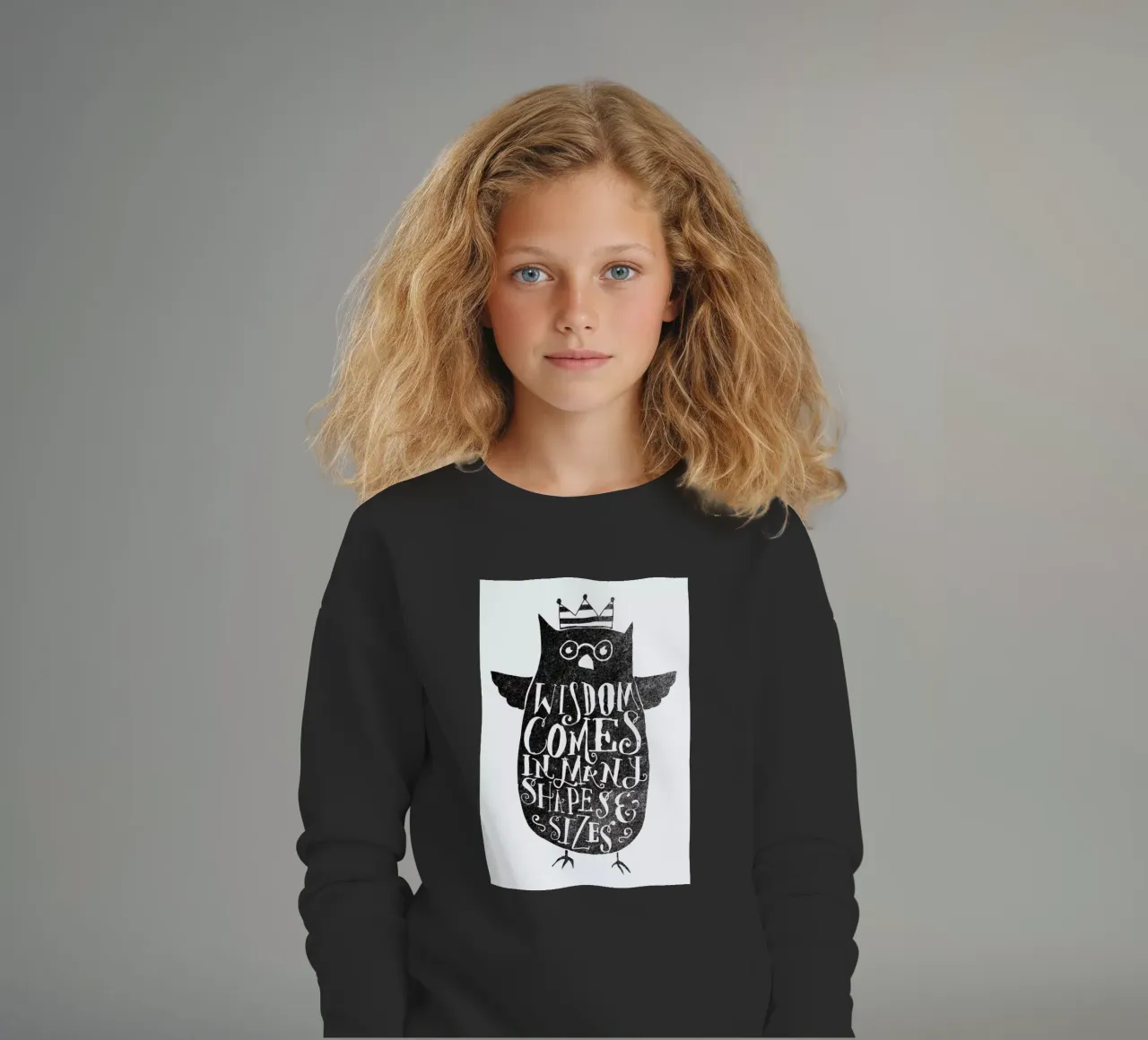 wisdom comes in many shapes and sizes felpa bambino da Matthew Taylor Wilson