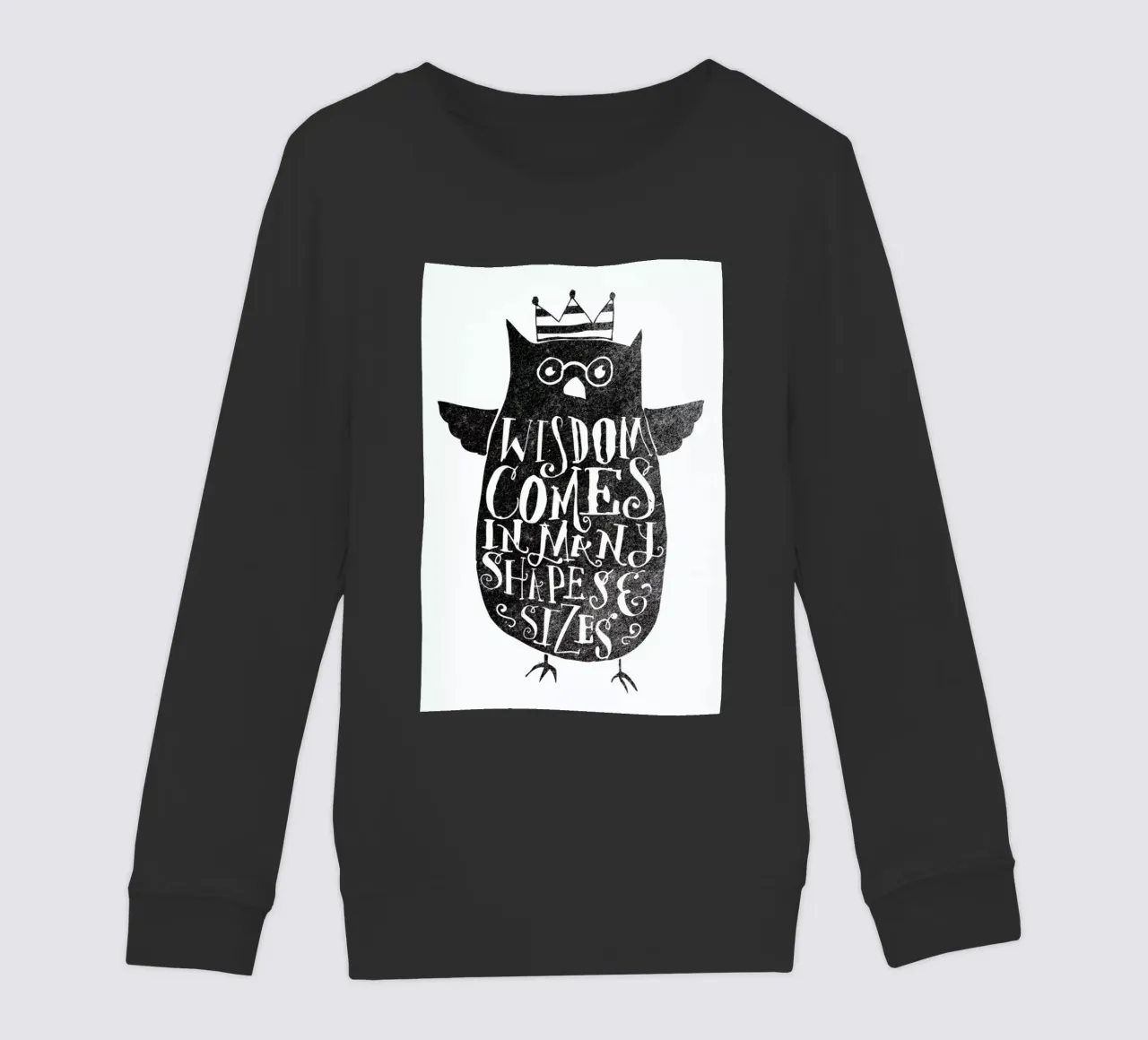 wisdom comes in many shapes and sizes felpa bambino da Matthew Taylor Wilson