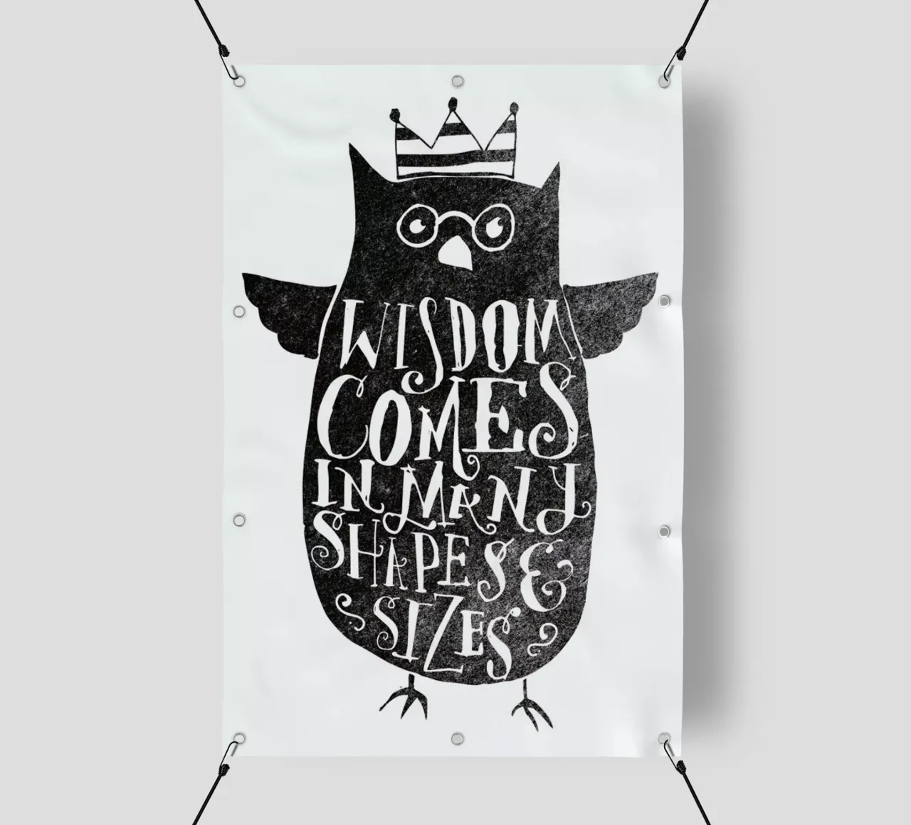 wisdom comes in many shapes and sizes telo in pvc da Matthew Taylor Wilson