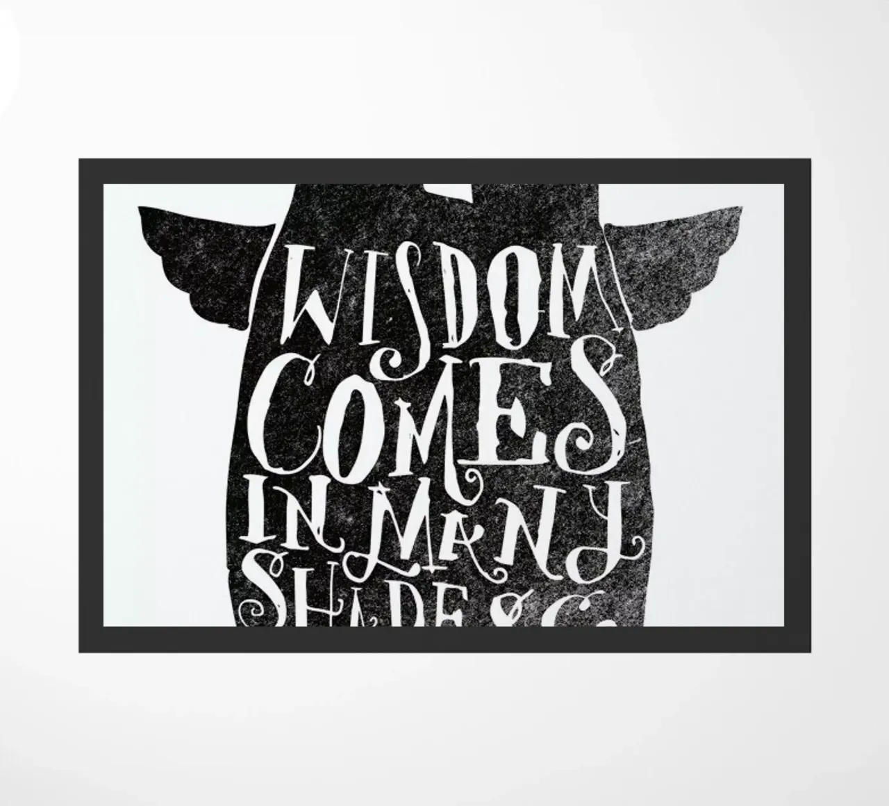 wisdom comes in many shapes and sizes Fußmatte von Matthew Taylor Wilson