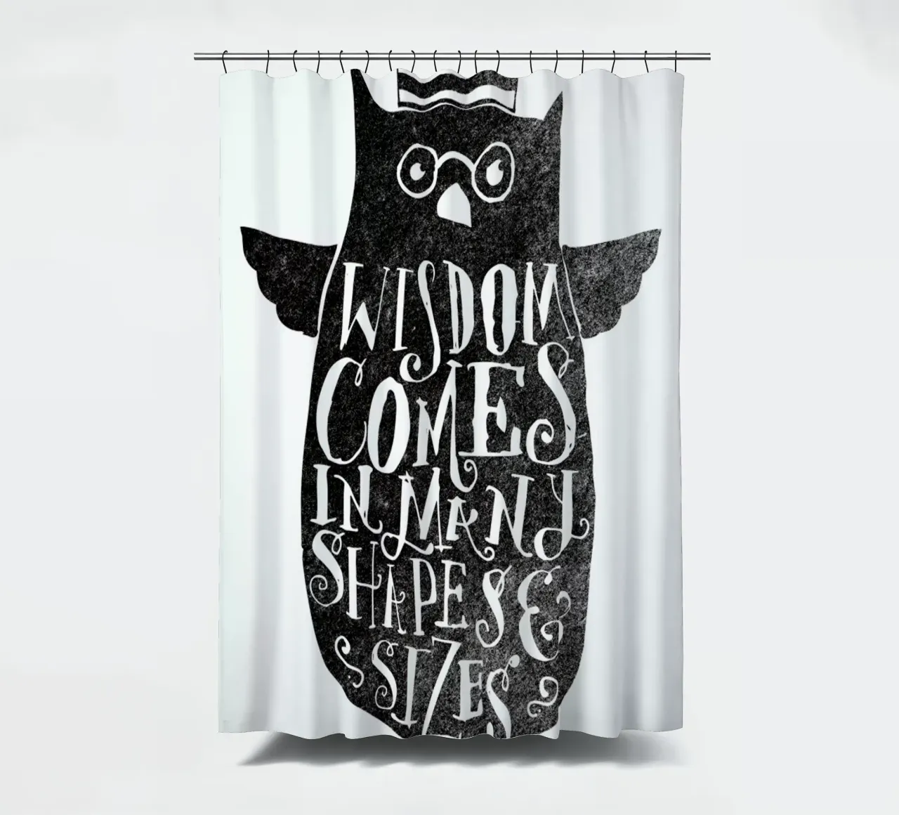 wisdom comes in many shapes and sizes Duschvorhang von Matthew Taylor Wilson