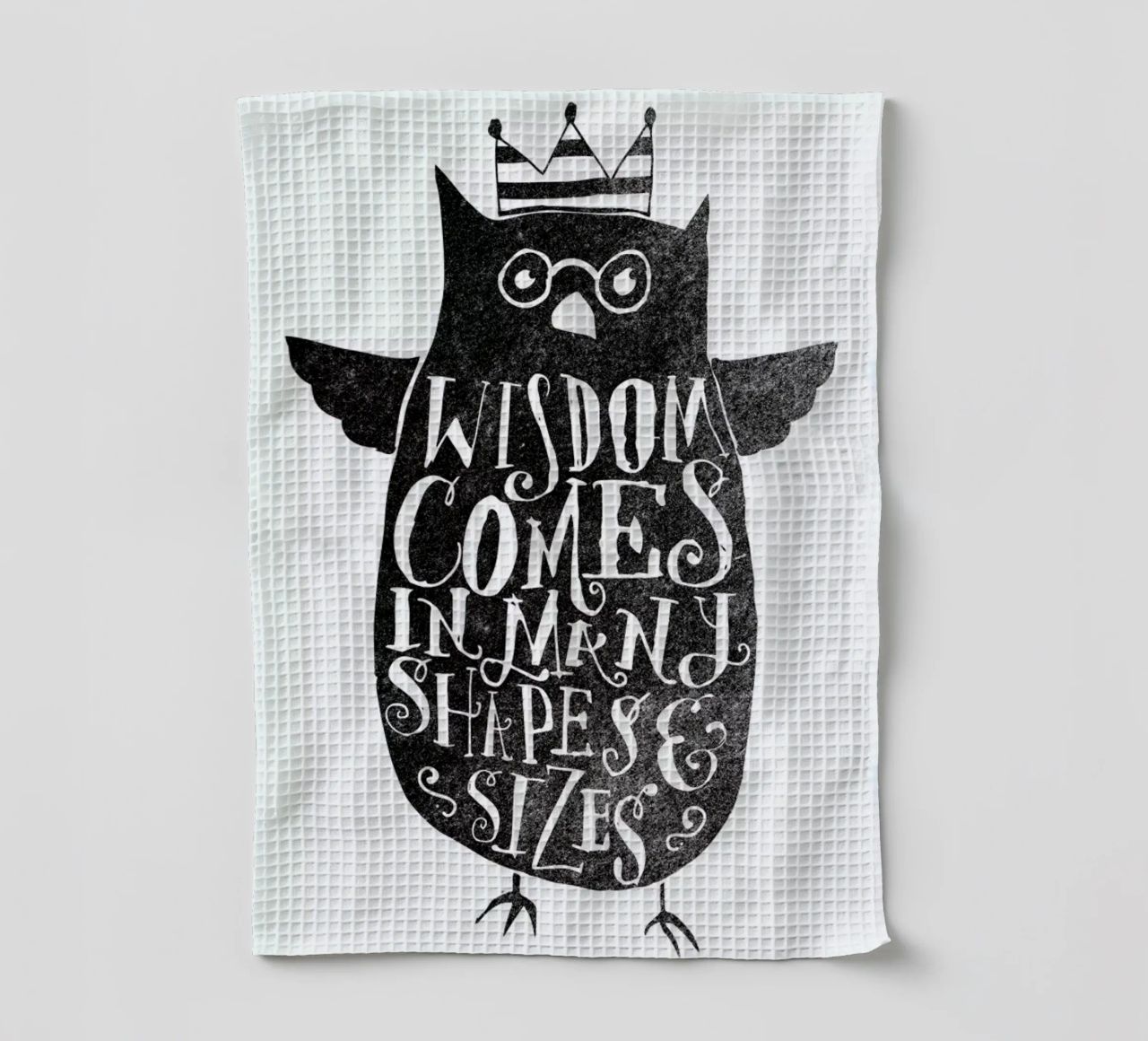 wisdom comes in many shapes and sizes canovaccio da cucina da Matthew Taylor Wilson