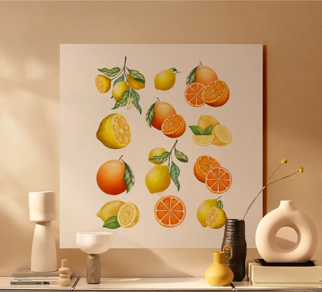 Citrus Vibes Lemon and Oranges plexiglass da lovely lines