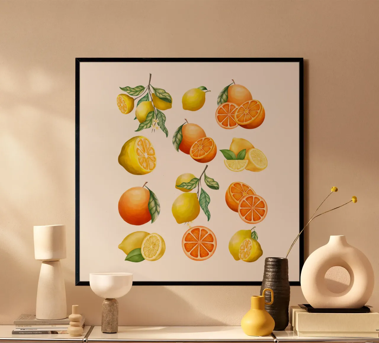 Citrus Vibes Lemon and Oranges Hahnemühle von lovely lines