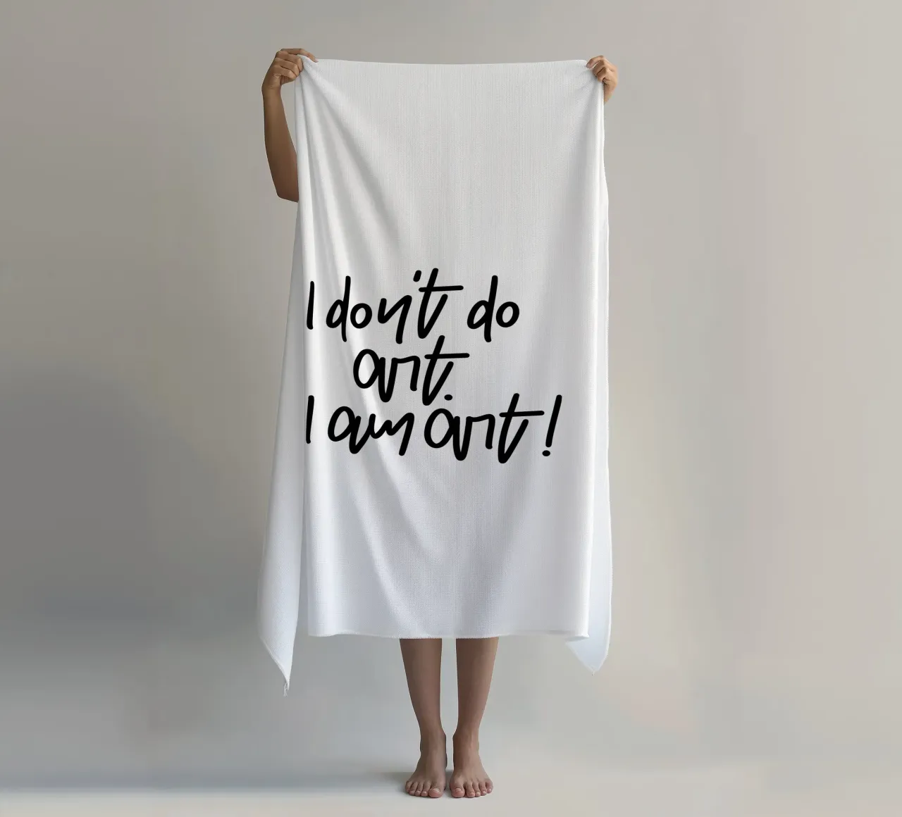 I don't do art. I am art! telo mare da LIMITED EDITION LETTERS