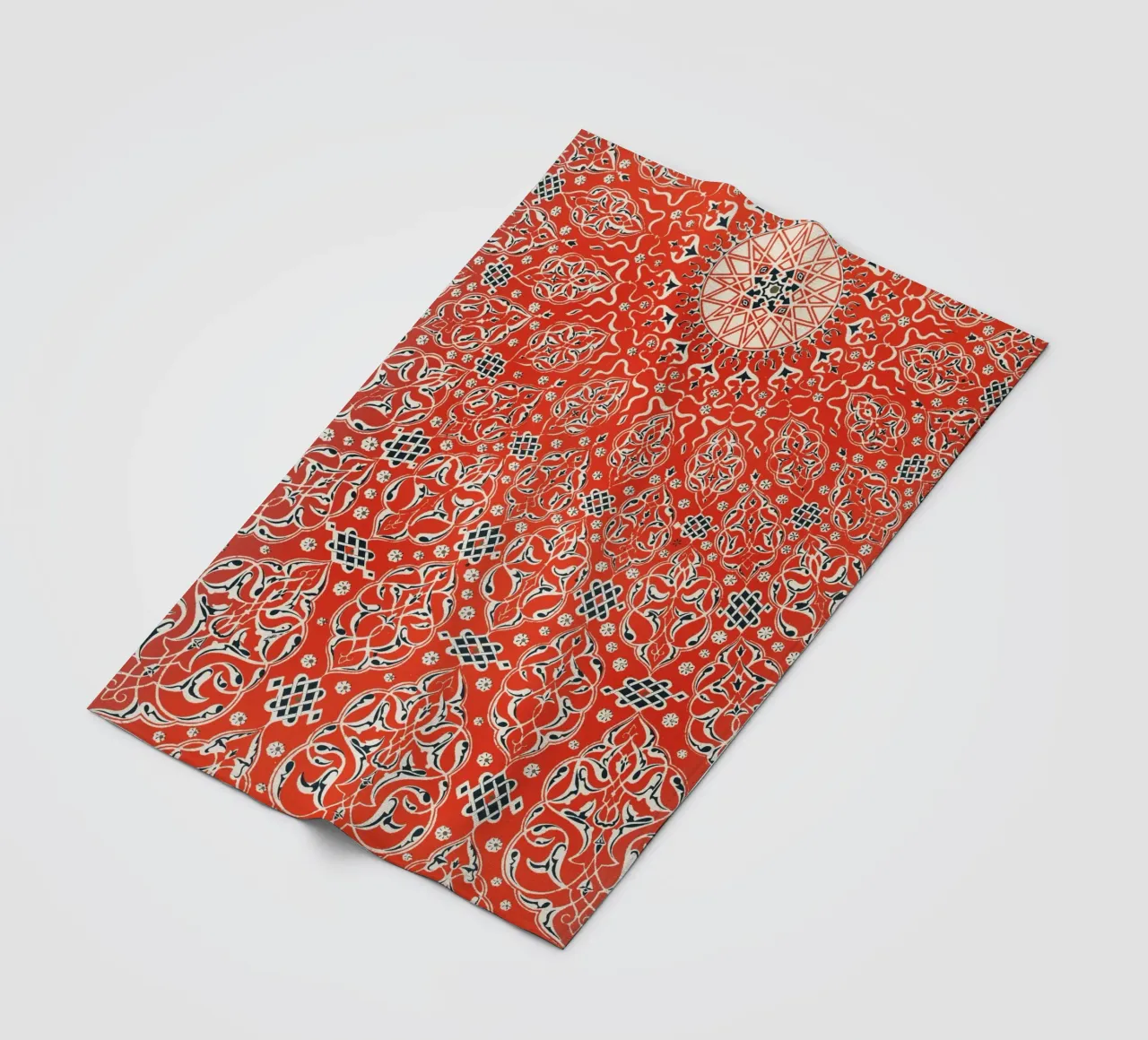 Red Decorative Vintage Illustration coperta in pile da lovely lines
