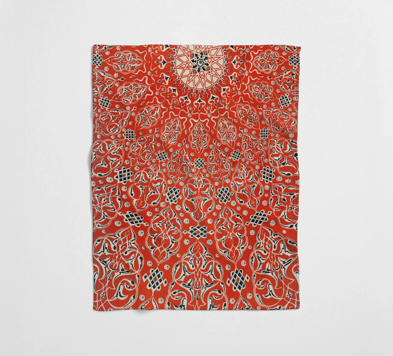 Red Decorative Vintage Illustration coperta in pile da lovely lines