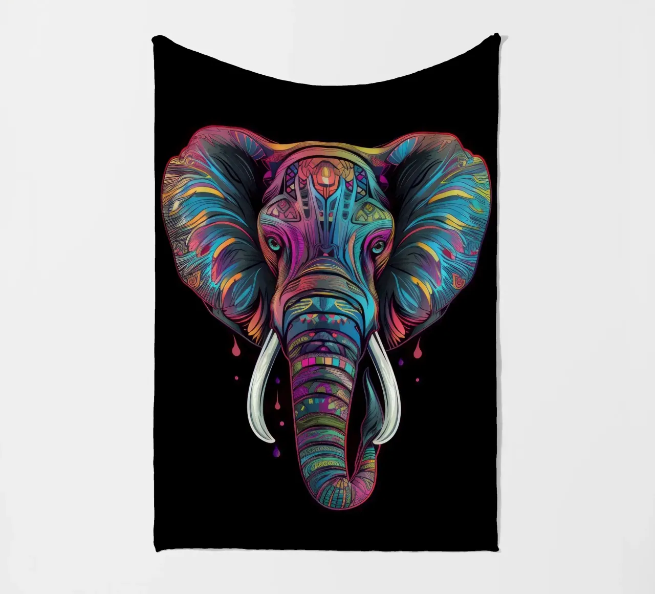 Elefante Tatoo coperta in pile da Animal Portraits